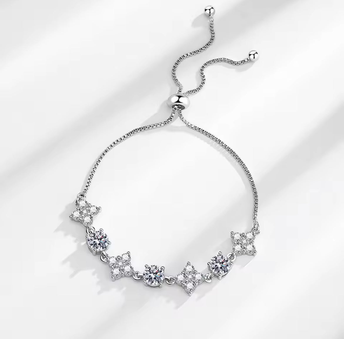 925 Sterling silver Ice Flower bracelet