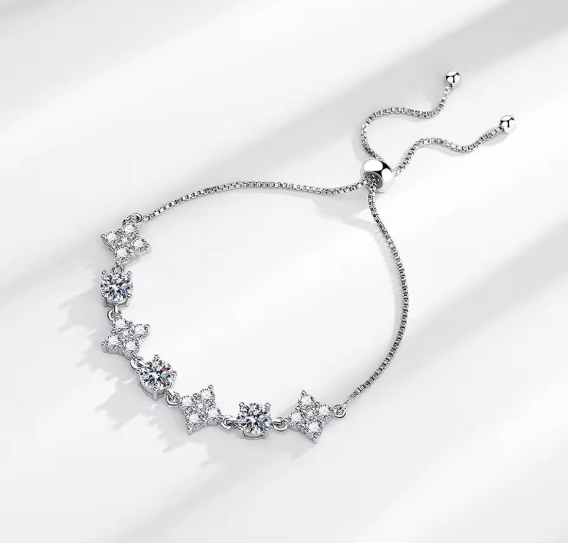 925 Sterling silver Ice Flower bracelet