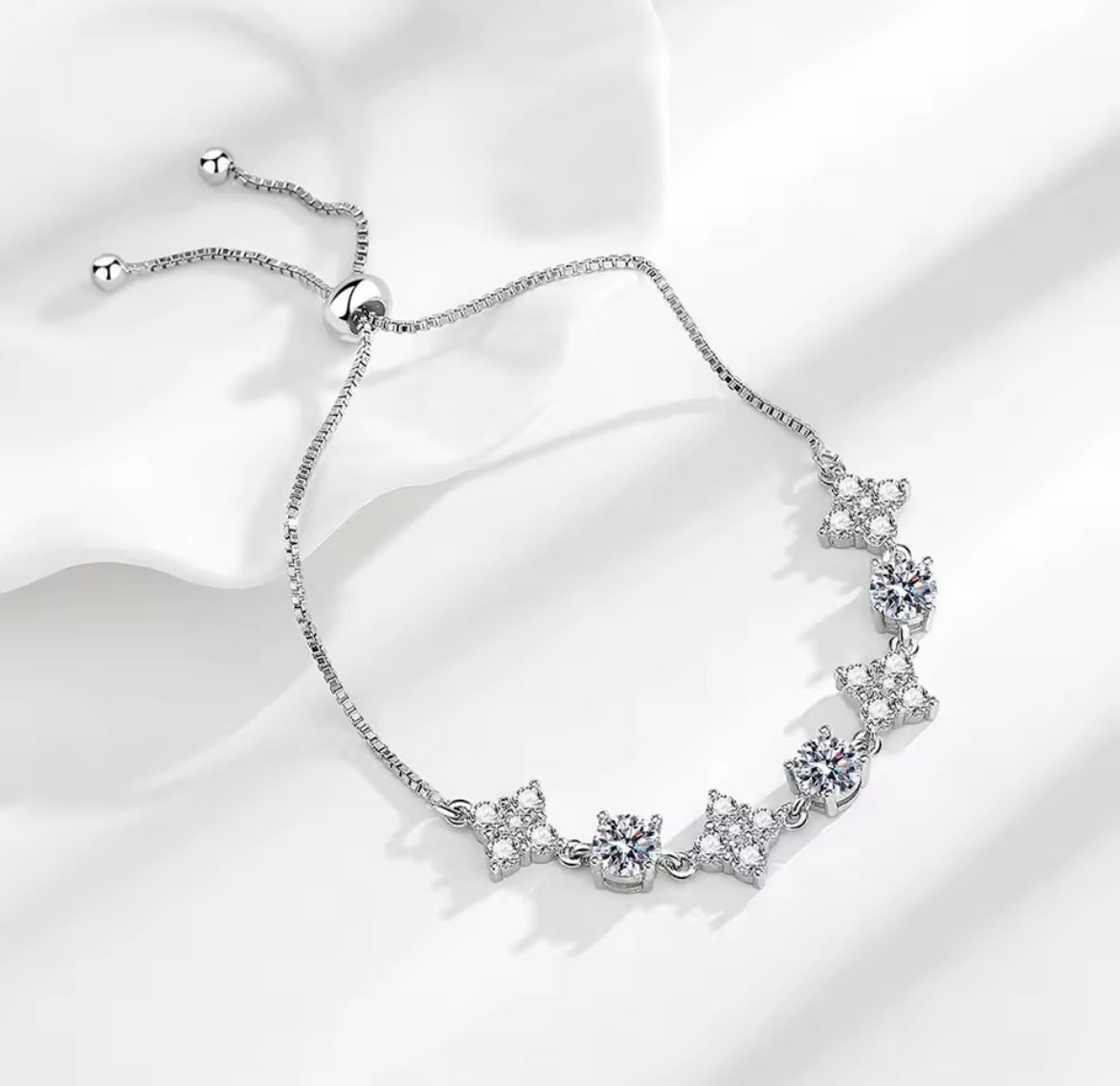 925 Sterling silver Ice Flower bracelet