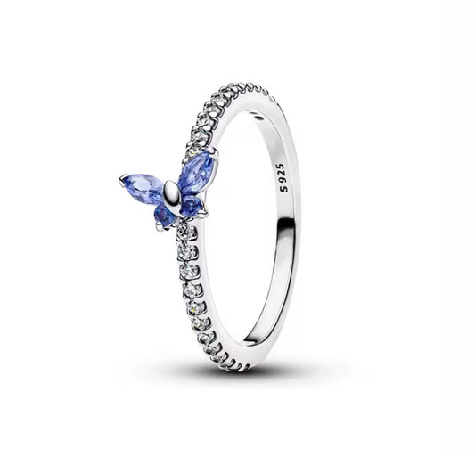 925 Sterling silver butterfly rings