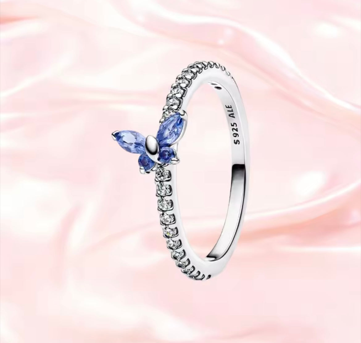 925 Sterling silver butterfly rings