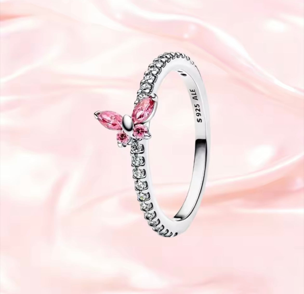 925 Sterling silver butterfly rings