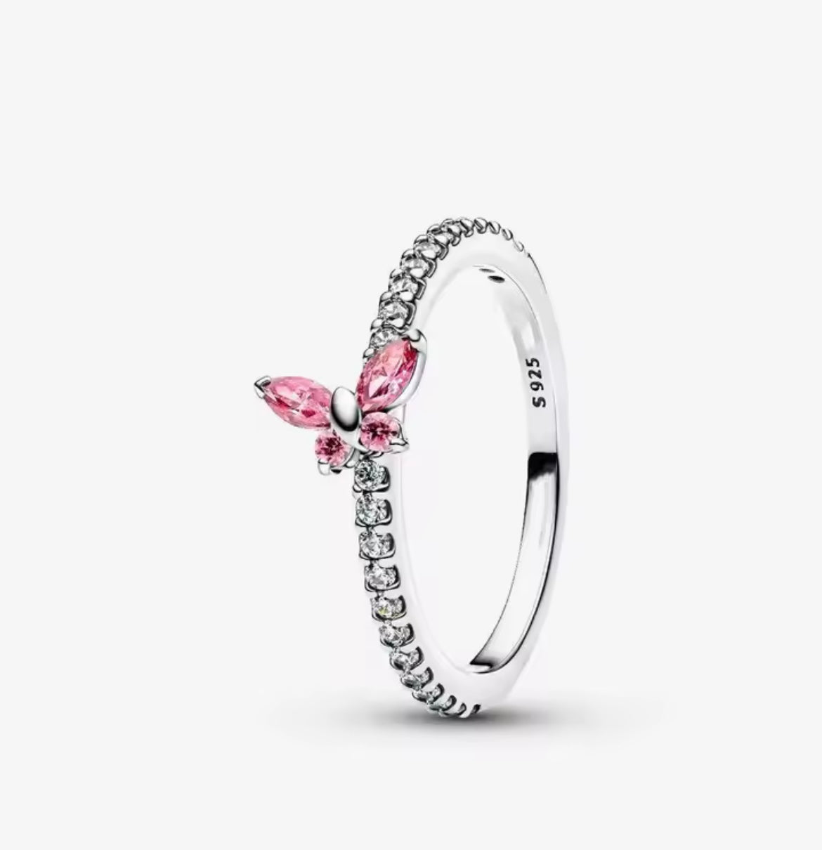 925 Sterling silver butterfly rings