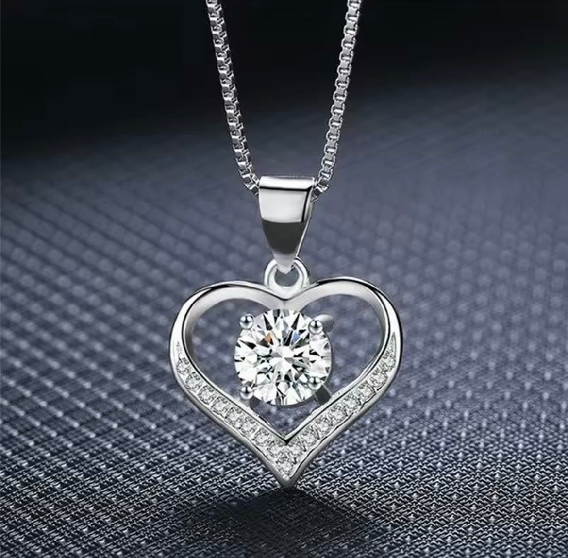 925 Sterling silver heart necklace