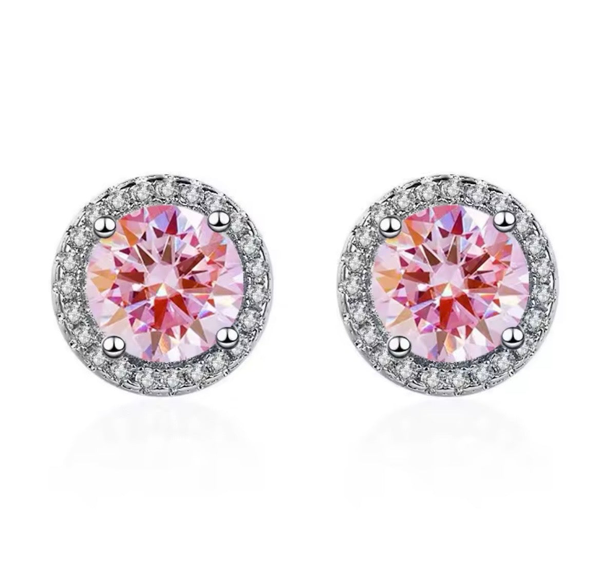925 Sterling silver luxury gemstone stud earrings