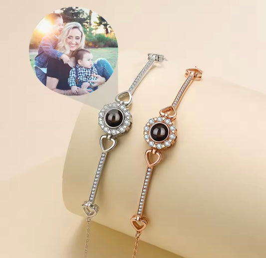925 Sterling Silver Projection Photo Bracelet