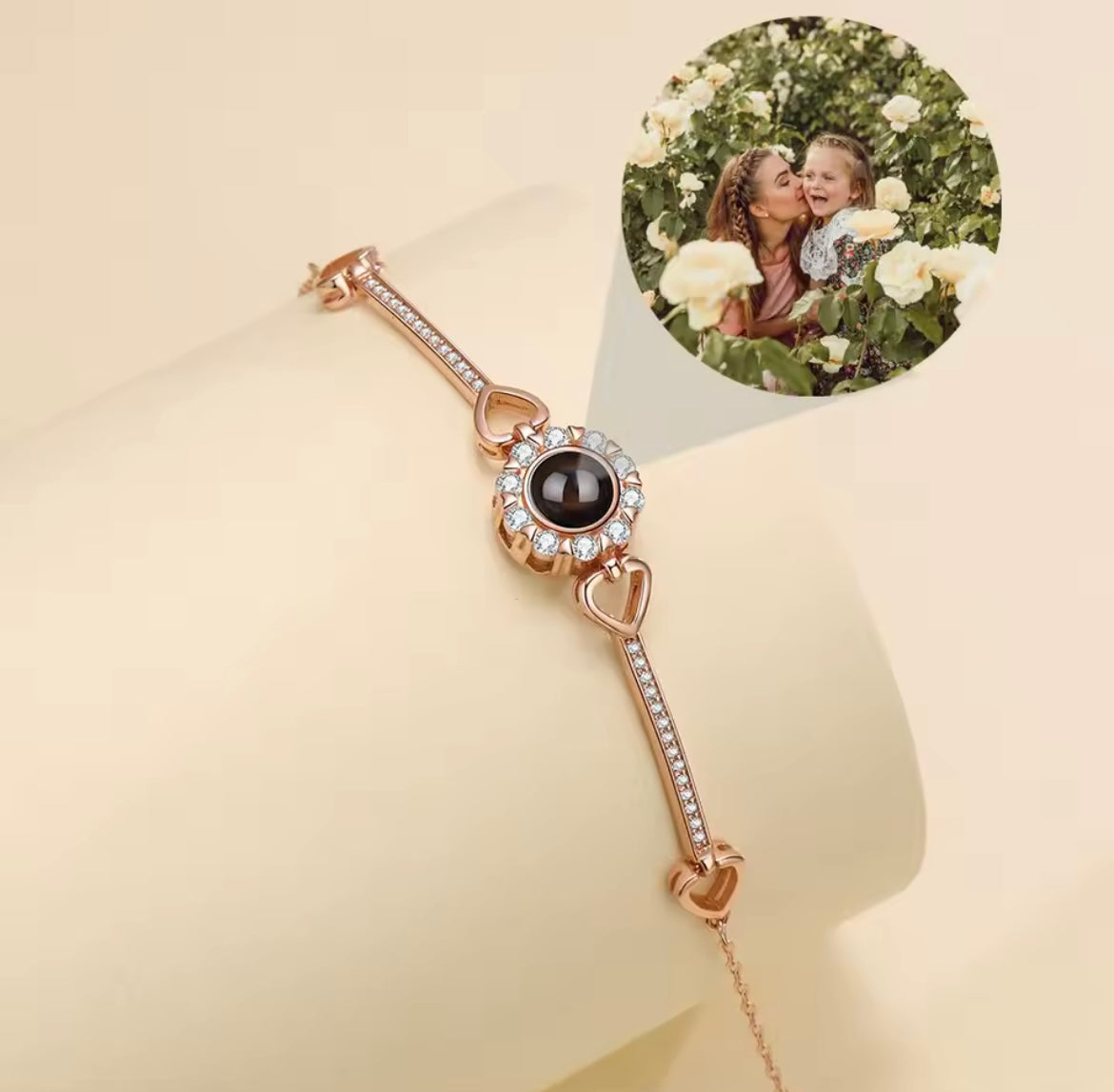 925 Sterling Silver Projection Photo Bracelet