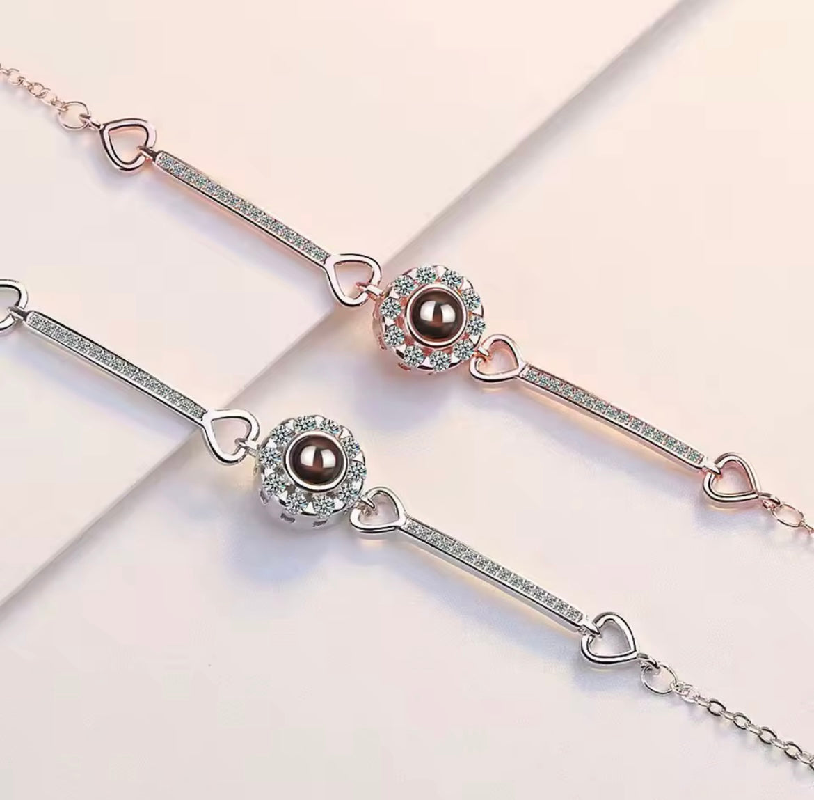 925 Sterling Silver Projection Photo Bracelet
