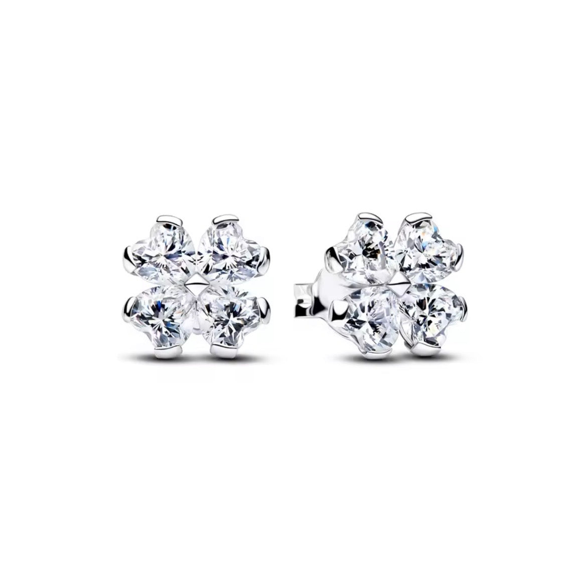 925 Sterling silver four leaf clover jewellery set