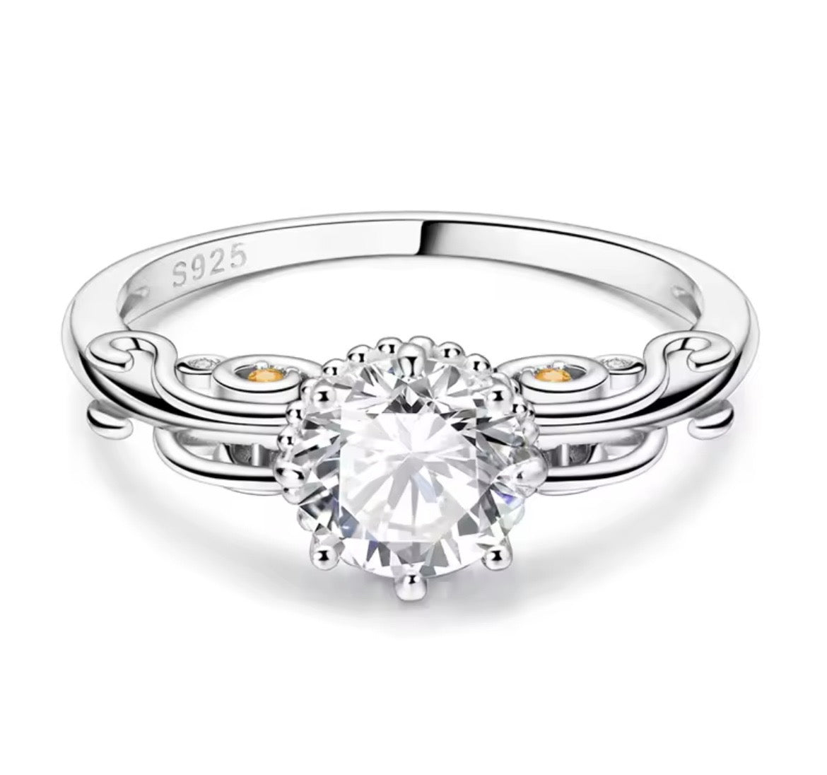 925 Sterling silver Pumpkin Carriage Ring