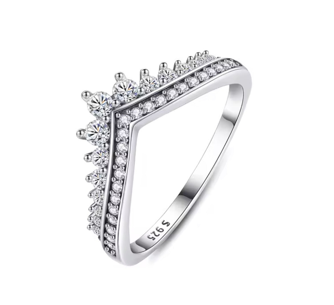 925 Sterling silver Crown ring