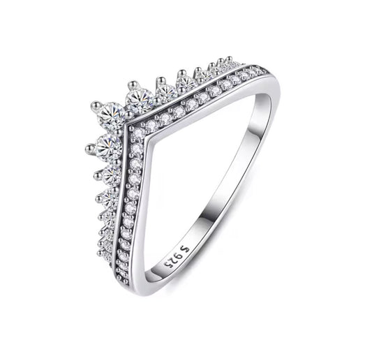 925 Sterling silver Crown ring