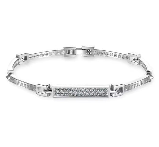 925 Sterling silver paved bracelet