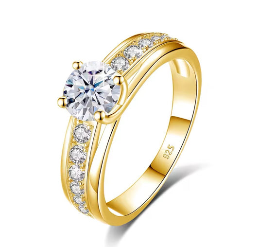 Luxury 1 Carat Moissanite Ring – 925 Sterling Silver