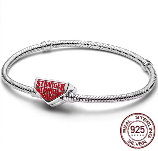 925 Sterling silver stranger things charm bracelet