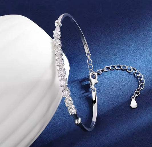 Moissanite Diamond Bracelet Bangle