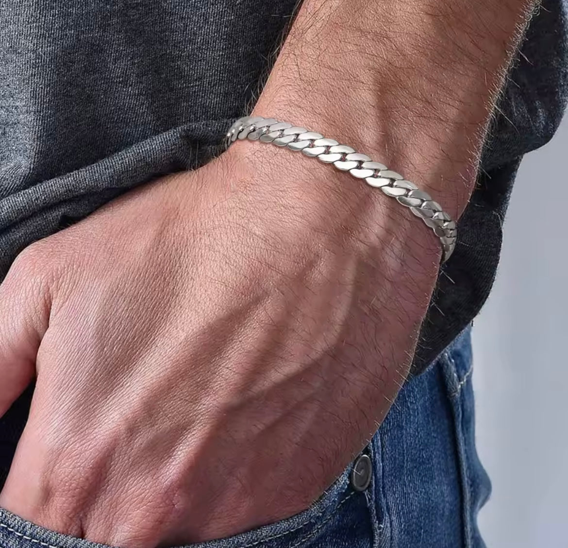 Stainless steel Cuban Chain Bracelets