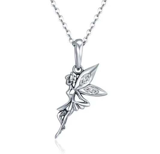 925 Sterling Silver Fairy Necklace