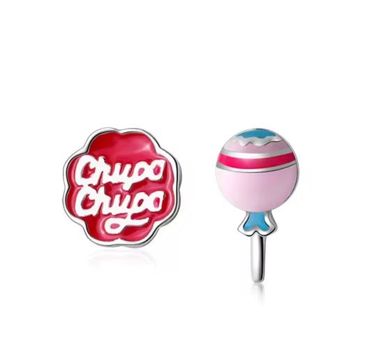 925 Sterling silver Chupa Chups Lolly earrings
