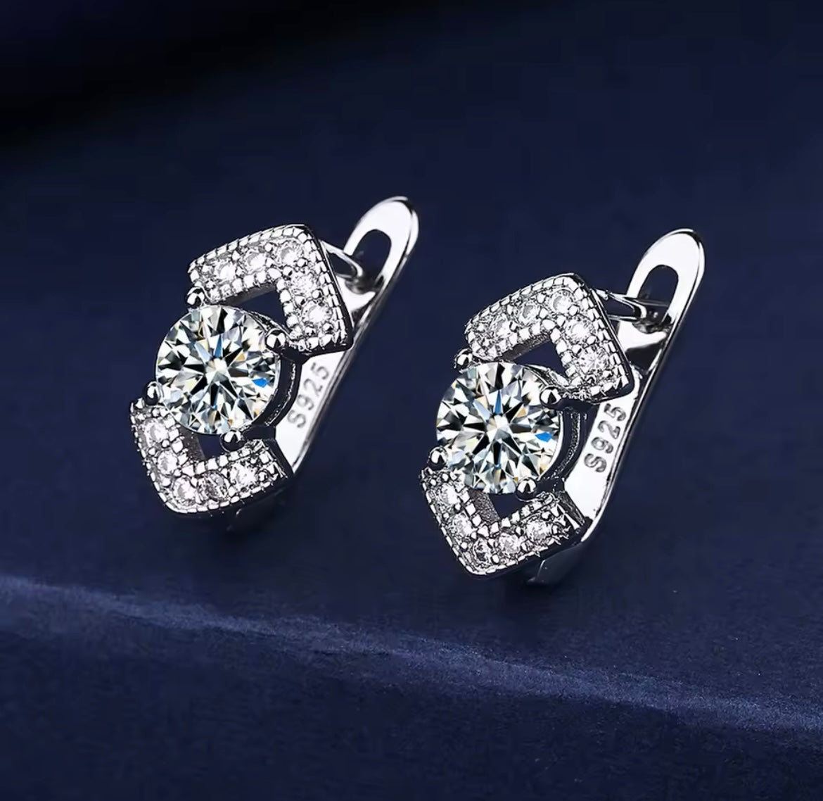 925 Sterling Silver Zircon Earrings