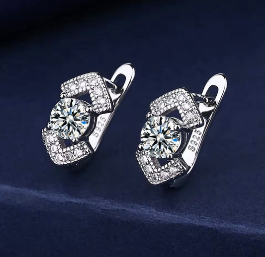 925 Sterling Silver Zircon Earrings