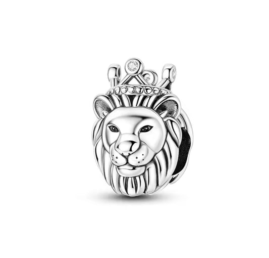925 Sterling silver Crown Lion king charm