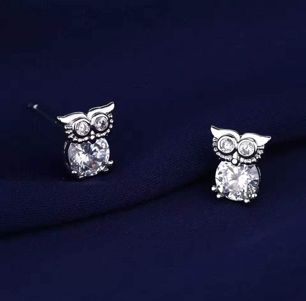 925 Sterling silver owl earrings