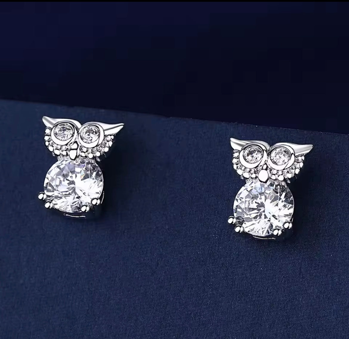 925 Sterling silver owl earrings