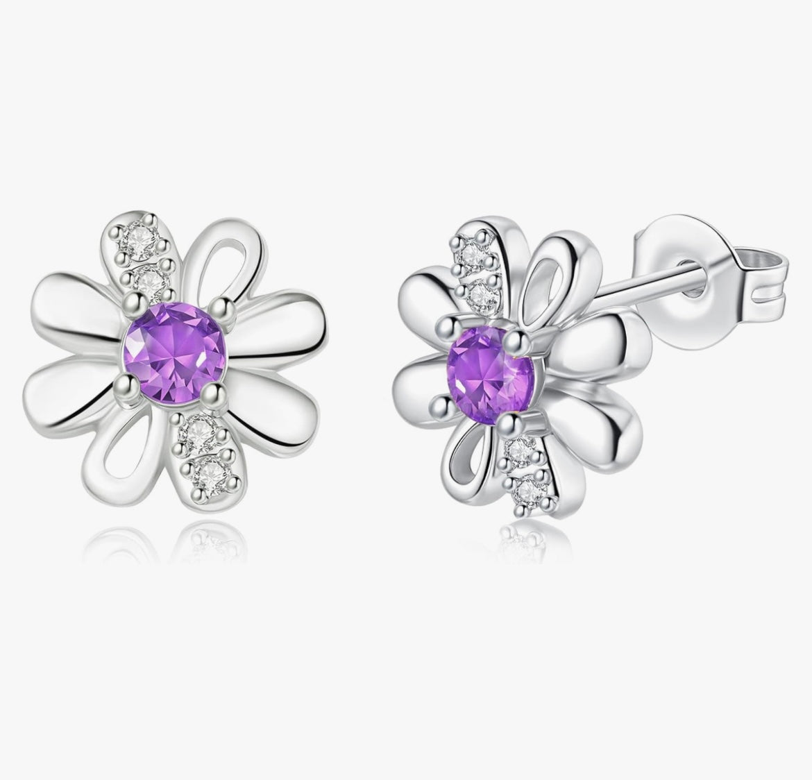 925 Sterling silver daisy stud earrings