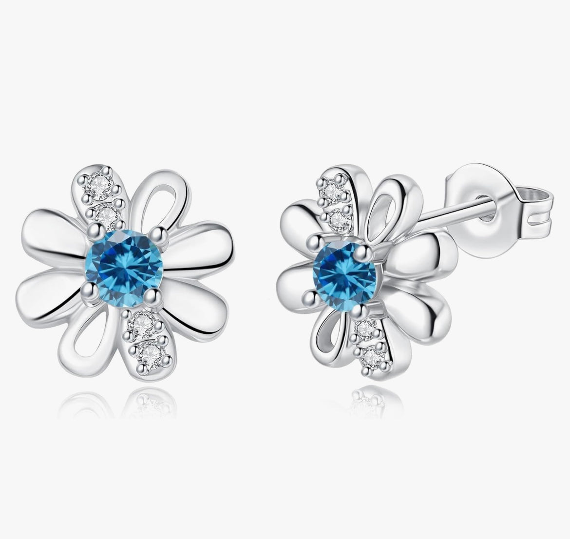925 Sterling silver daisy stud earrings