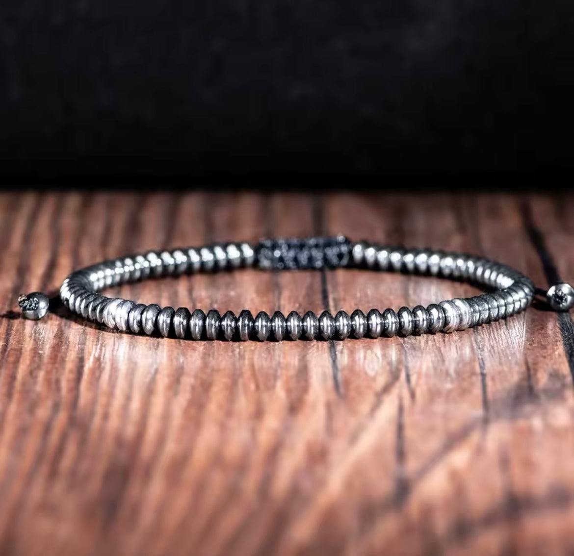 Men’s beaded Hematite stone bracelet