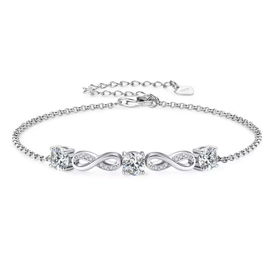 925 Sterling silver  infinity bracelet