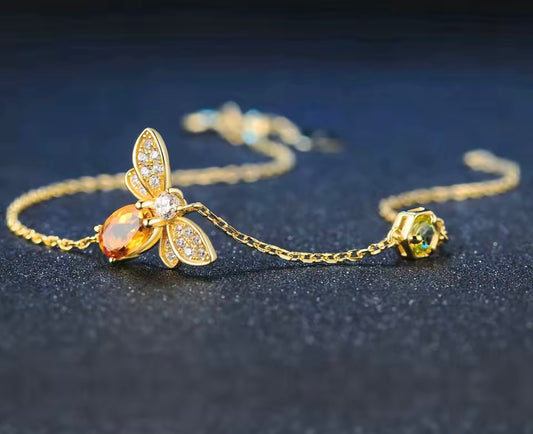 925 Sterling silver Citrine bracelet