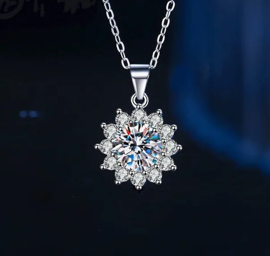 Sterling Silver Geometry 925 Sterling Silver Cable Chain Pendant Necklace