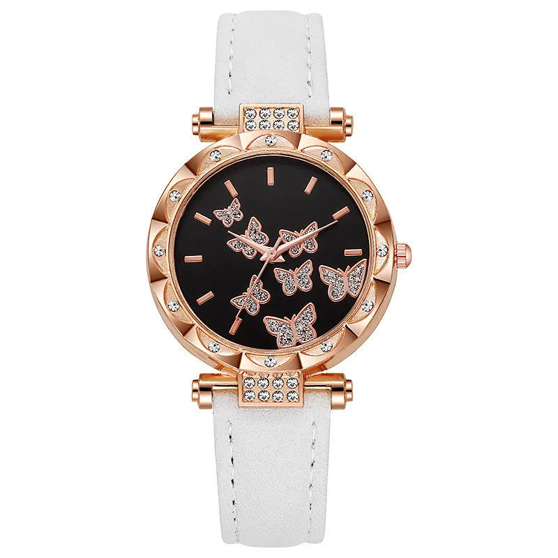 Ladies Watch Fashion Simple Watch Butterfly Digital Belt Watch