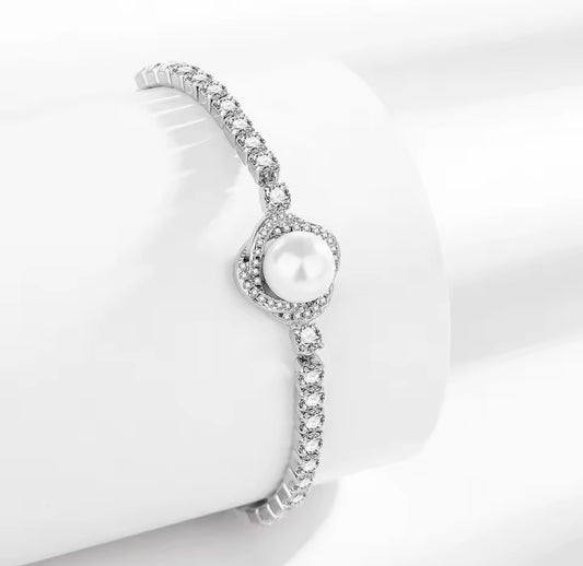 925 Sterling silver pearl bracelet