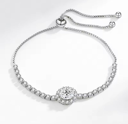 925 sterling silver colour zircon bracelet