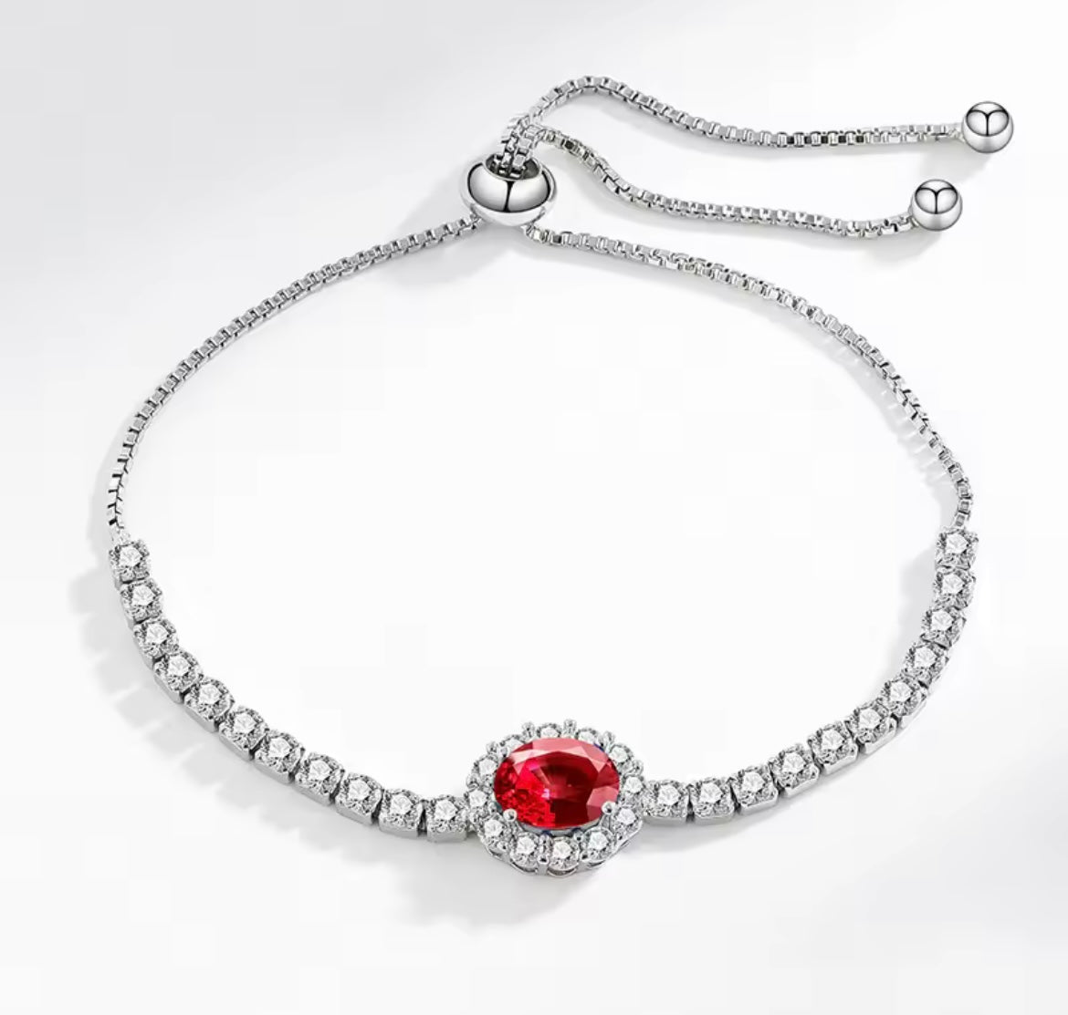 925 sterling silver colour zircon bracelet
