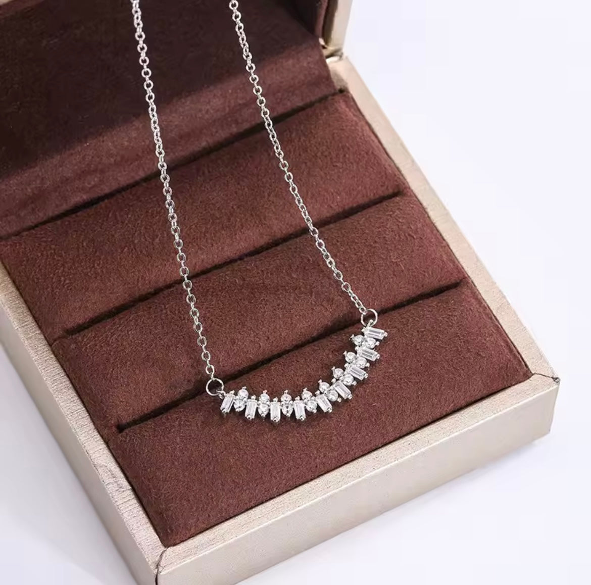 925 Sterling Silver Zircon Necklace