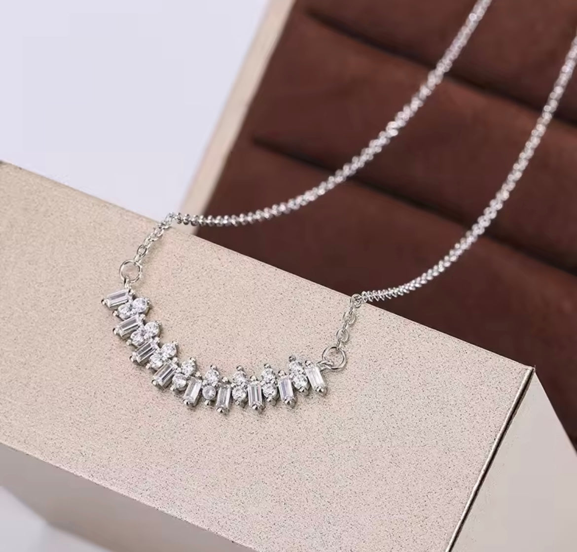 925 Sterling Silver Zircon Necklace