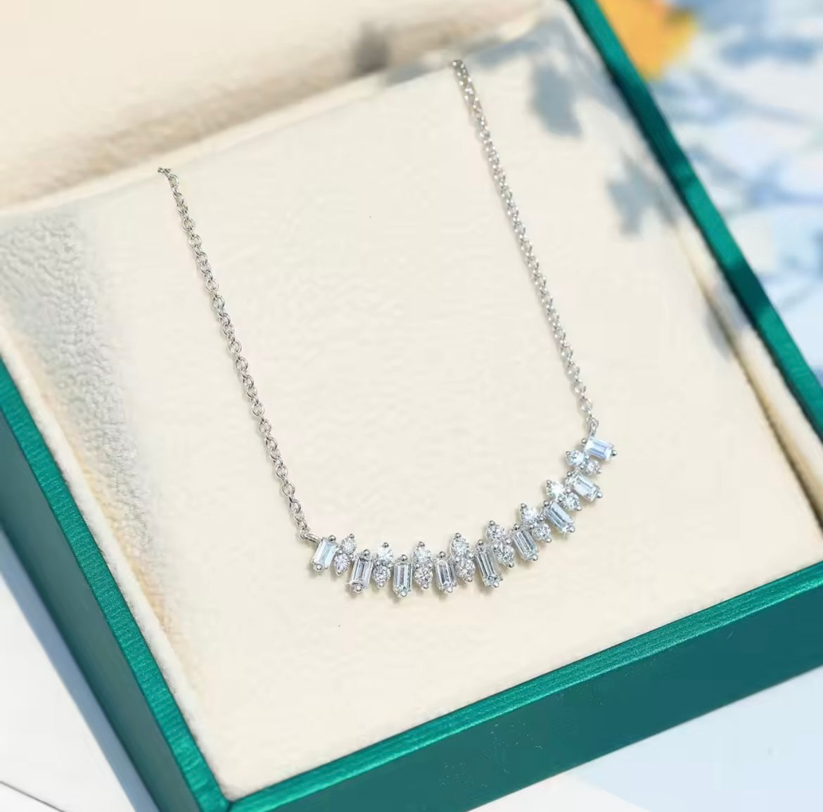 925 Sterling Silver Zircon Necklace