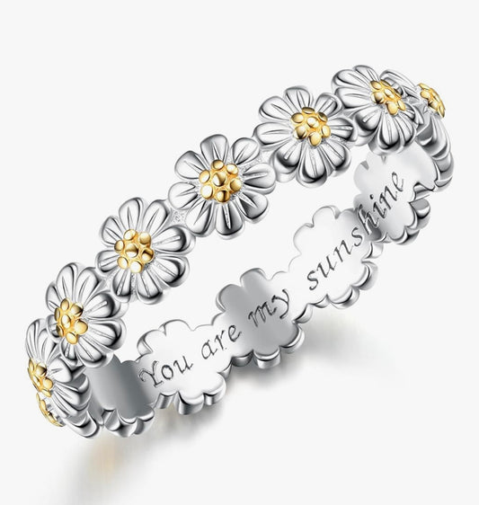 925 Sterling silver Daisy ring