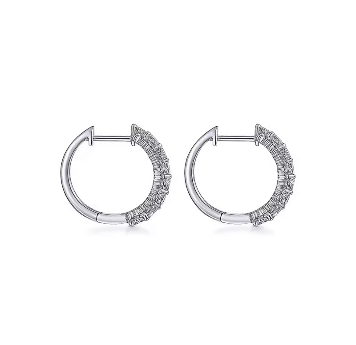 925 Sterling silver luxury hoop earrings