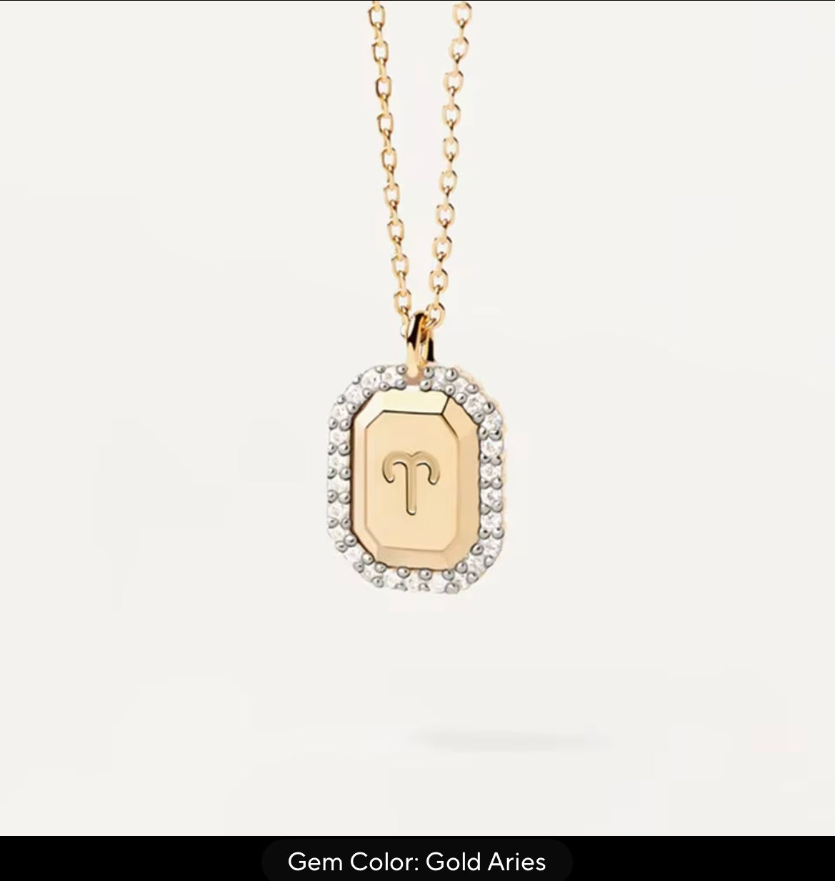 925 Sterling Silver, 18k Gold Zodiac Necklace