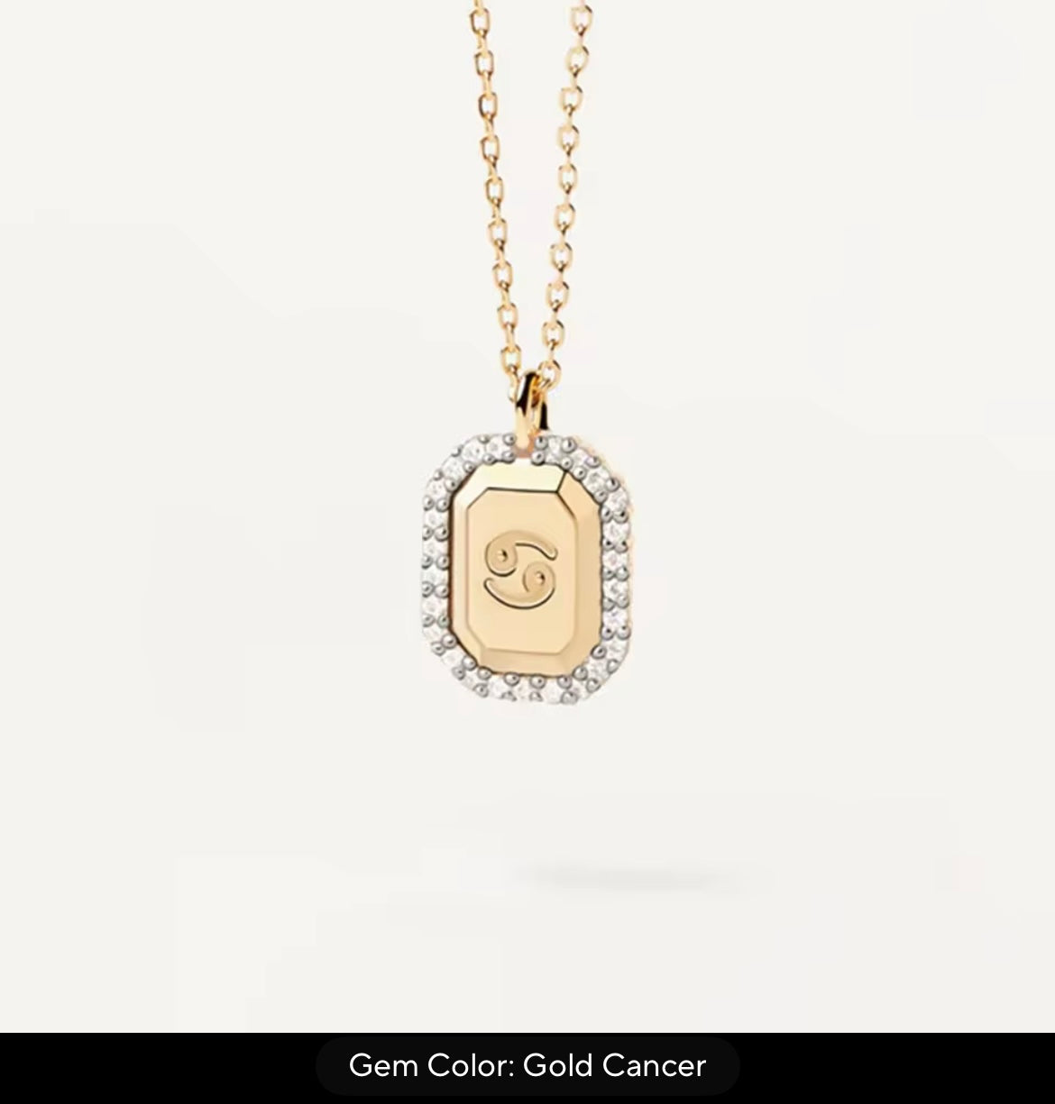 925 Sterling Silver, 18k Gold Zodiac Necklace