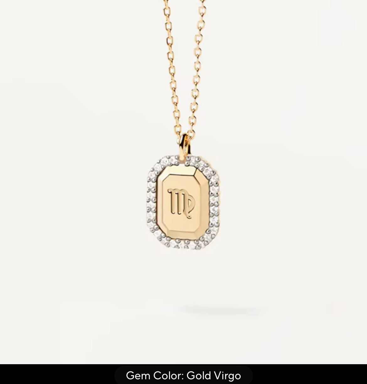 925 Sterling Silver, 18k Gold Zodiac Necklace