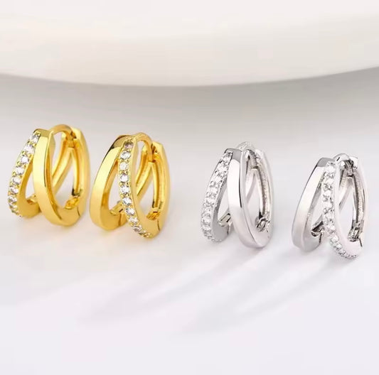 Stainless Steel Gold Color Circle Hoop Earrings
