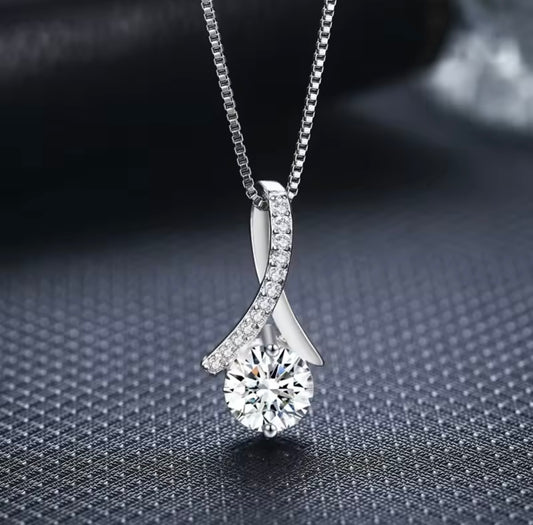 925 Sterling silver Zircon necklace