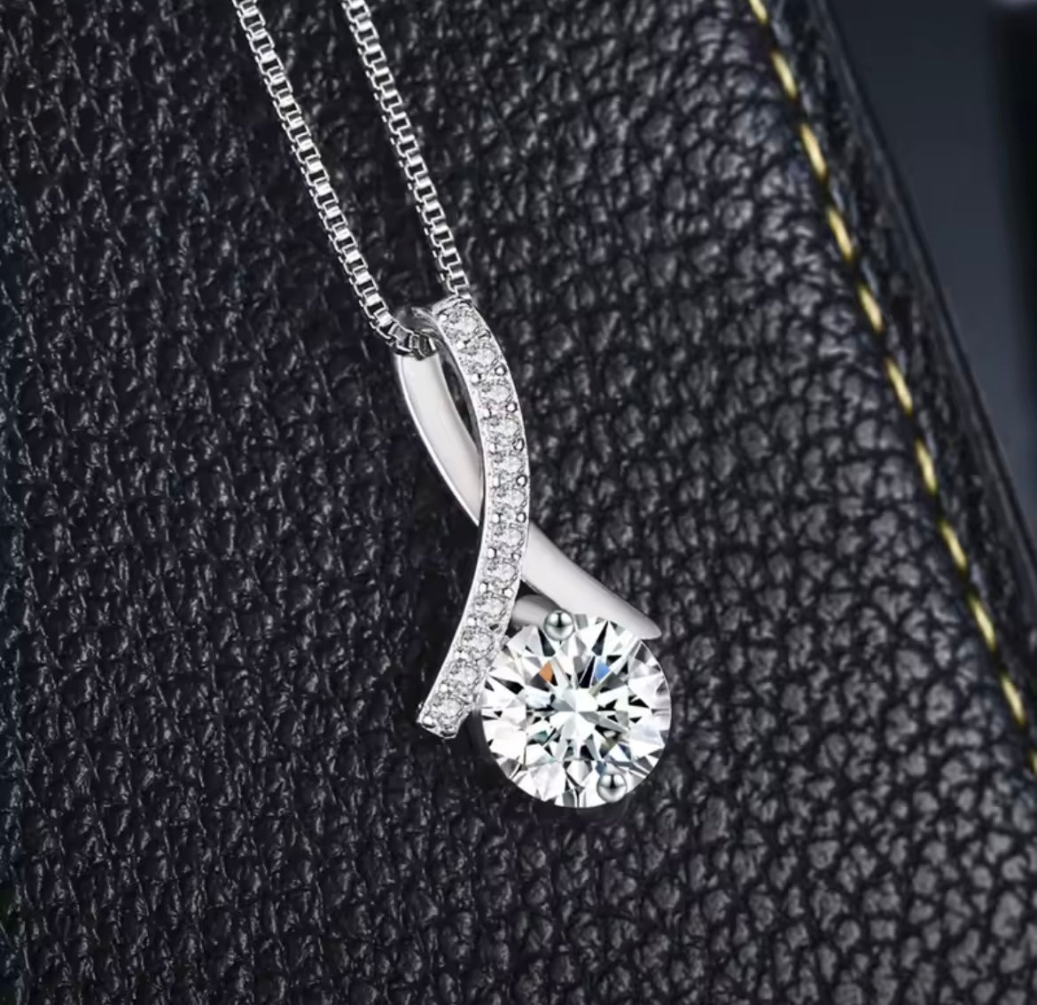 925 Sterling silver Zircon necklace