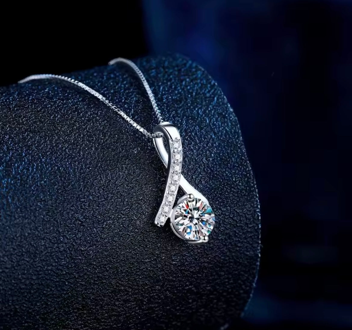 925 Sterling silver Zircon necklace